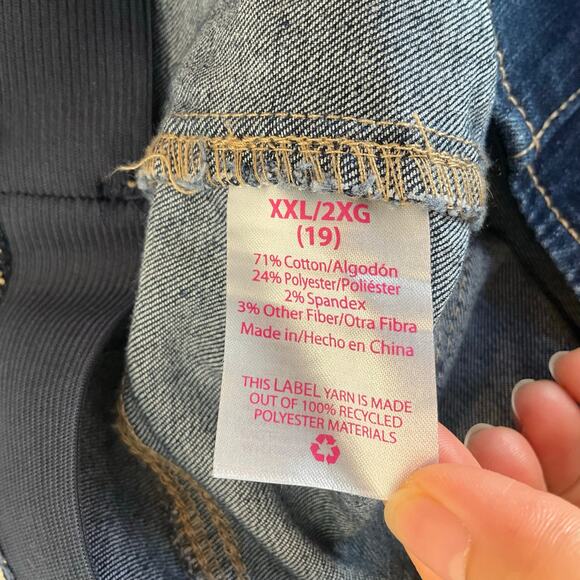 No Boundaries Women Jean Jeggings size 19 (XXL) Blue Mid Rise Stretch Pull On - Picture 8 of 10